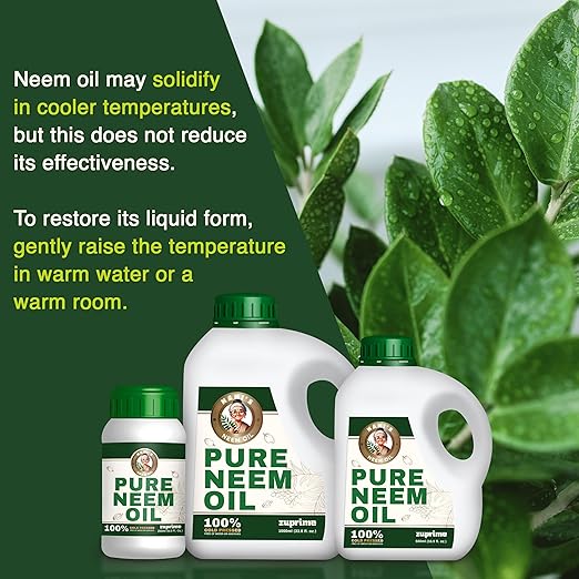 Nani's Pure Neem Oil for Plants Concentrate - Dilute for Use as Organic Neem Oil Spray for Plants, Outdoor & Indoor Use - 100% Cold Pressed - Horticultural Enhanced Plant Health & Shine Need (17 oz)