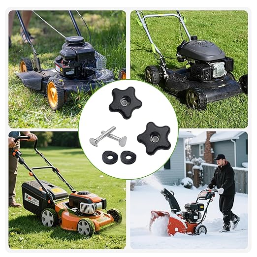 2 PCS Handle Knob and Screw Bolt Washer Kit Compatible with Toro 92-2260, 106-4161, 107-3844 – Durable Snow Blower Screws & Lawn Mower Bolt Accessories for Easy Repair of Snow Throwers & Lawn Mowers