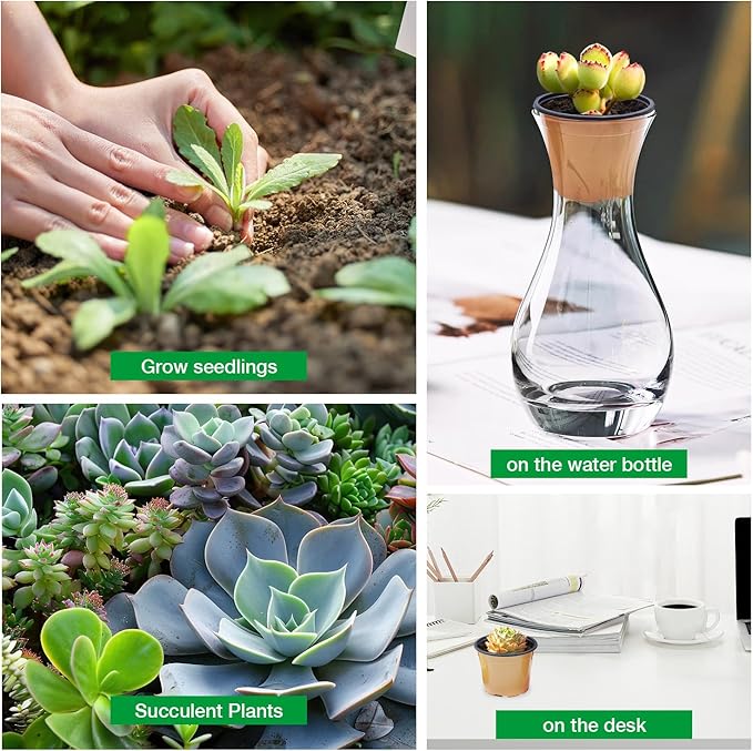 100 Pack 2.8" Nursery Pots, Plastic Pots for Plants, Small Plant Pots for Succulents, Seedlings, Flowers, Cuttings, Transplanting(Ochre Color)