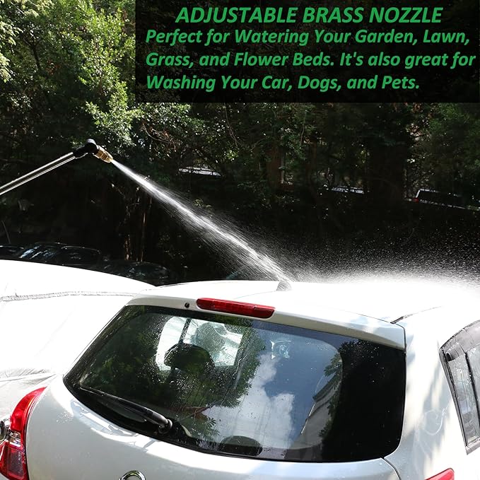 STYDDI Soft Rain Watering Wand with Pivoting Head and Thumb Control, 28" Gentle 1008Holes Classic Rain Wand with Replace Brass Nozzle, Perfect for Hanging Baskets, Planters, Greenhouses and Seedbed