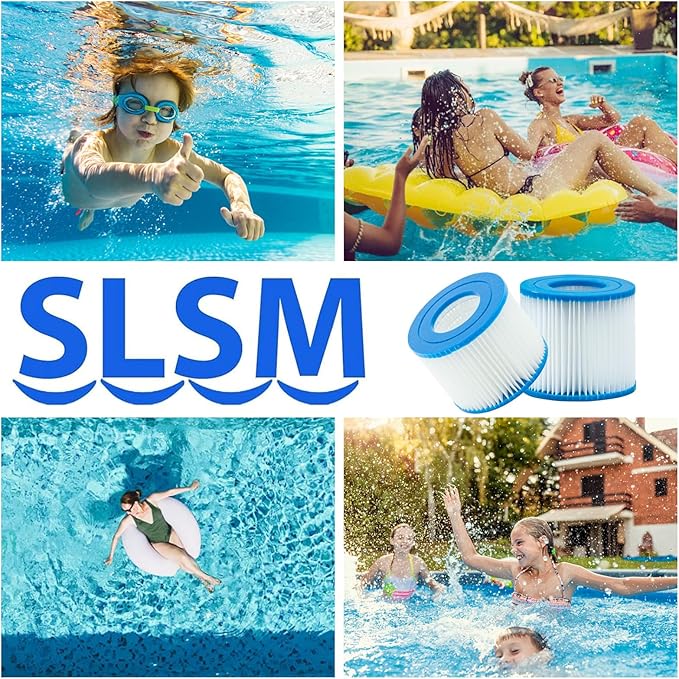 Type VI spa Filter and hot tub Filter Replacement Cartridge for Inflatable hot tub Filters,Filters Cartridge for Swimming Pool (12 Pcs)