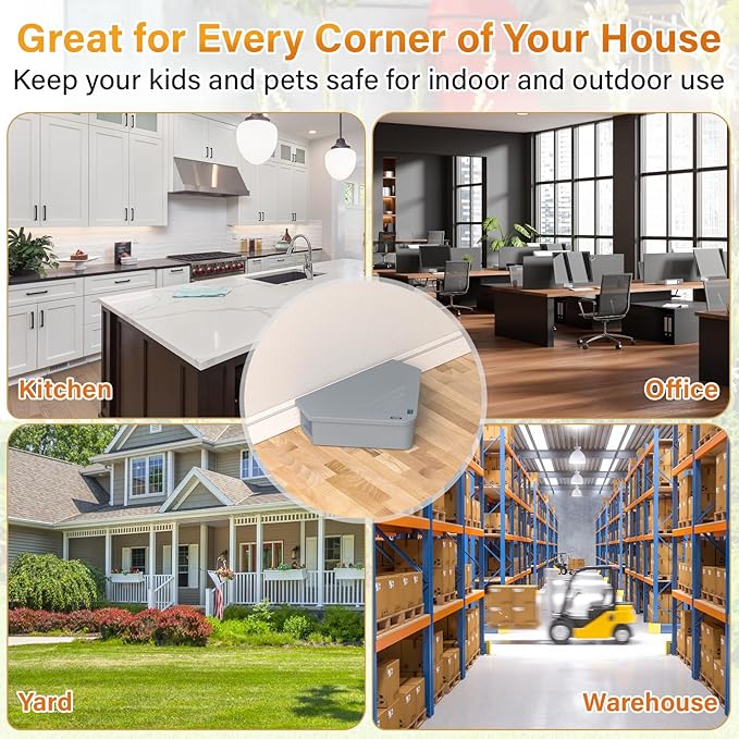 Anblak Mouse Station with Keys Grey 6 Pack, Key Required Mouse Stations, Mice Stations, Keeps Children and Pets Safe Indoor & Outdoor