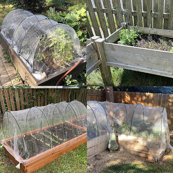 MAXPACE Greenhouse Hoops for DIY Grow Tunnels Less Than 2.7ft Wide, Rust-Free Fiberglass Support Hoops Frame for Garden Fabric, Plant Support Garden Stakes, Gardening Supplies, 50pcs