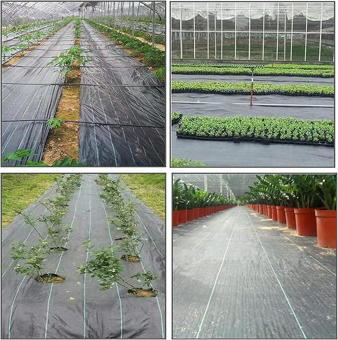 Weed Barrier Landscape Fabric Heavy Duty, Weed Block Horticultural Floor Covering Mat, Bottom Woven Geotextile, Commercial Lane Fabric 3 x 300 FT