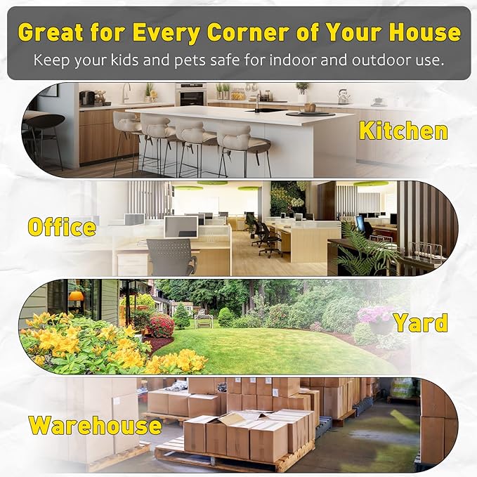 Mouse Stations with Keys 12 Pack, Keyless Design and Key Required Mouse Stations, Mice Stations, Keeps Children and Pets Safe Indoor & Outdoor, Black