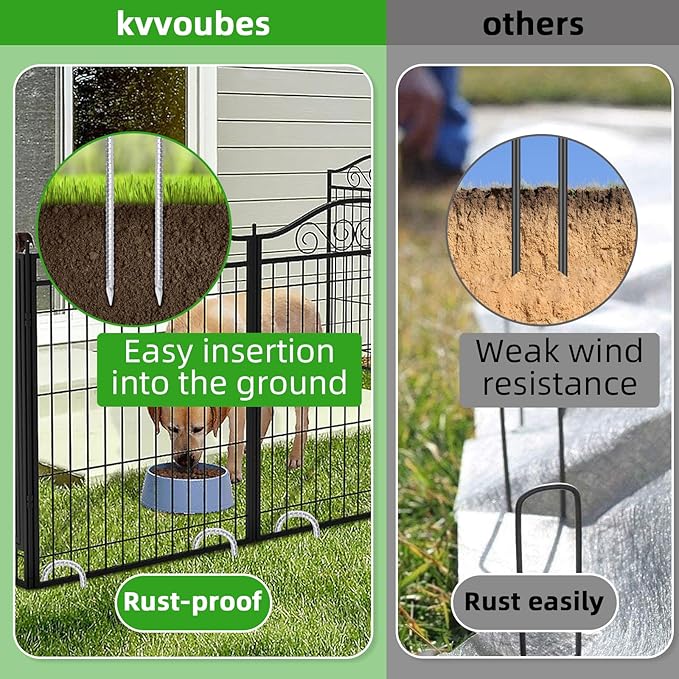 Trampoline Stakes Anchors High Wind 16inx10mm Galvanized U Hook 4pcs Rebar Stakes – Heavy Duty Ground Anchors for Trampoline,Yard & Inflatable,Landscape Metal Stakes for Outdoor Decorations