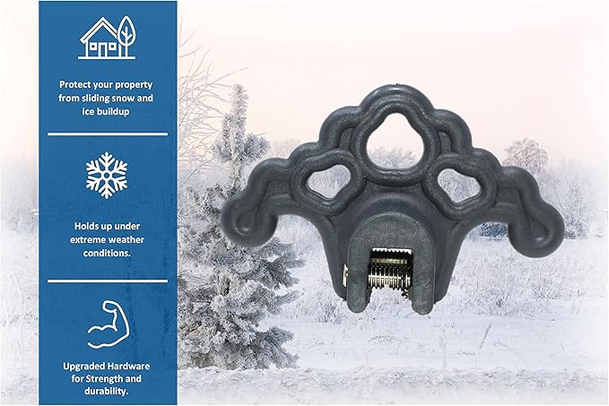 Plastic Roof Ice Guard Snow Guard Snow Stops for Standing Seam Metal Roofing - Multi-Color/Multi-Pack Listing (5, Light Grey)