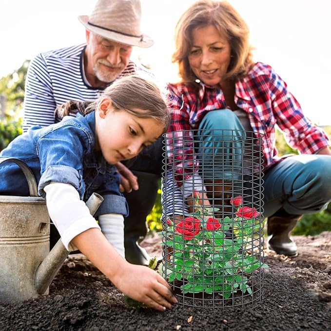 10 Pcs 11.8"x 11.8"/11.8"x 19.6" Available Chicken Wire Cloches for Plants, Plant Protector from Animal, Garden Covers Netting Iron Wire Mesh to Protect Plants Vegetables from Rabbit Squirrel Chicken