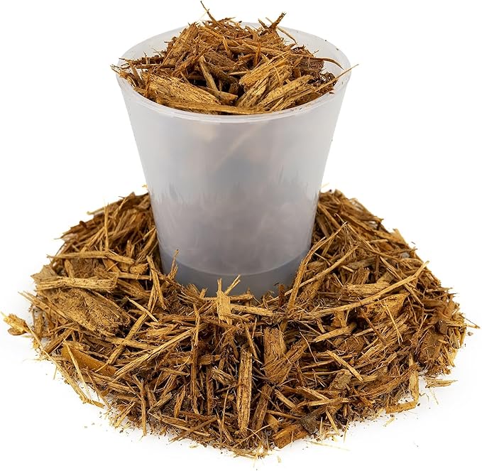 Organic Yellow Mulch by Gardenera - Enhance Soil Health and Plant Vitality - 2 QUARTS