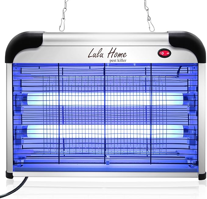 Lulu Home Electric Bug Zapper, Aluminium Indoor Insect Killer for Mosquito, Bug, Fly with Powerful 2800V Grid 20W Bulbs