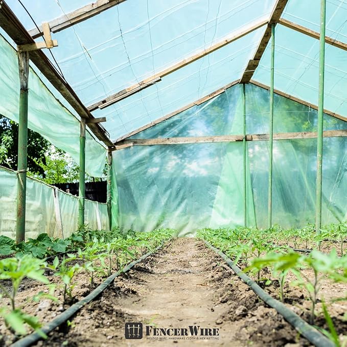 Fencer Wire 6 mil Clear Greenhouse Plastic Sheeting UV Resistant Polyethylene Greenhouse Film, Hoop House Cover for Horticulture, Gardening, Farming and Agriculture 90% Light Transmittance, 12β x 28β