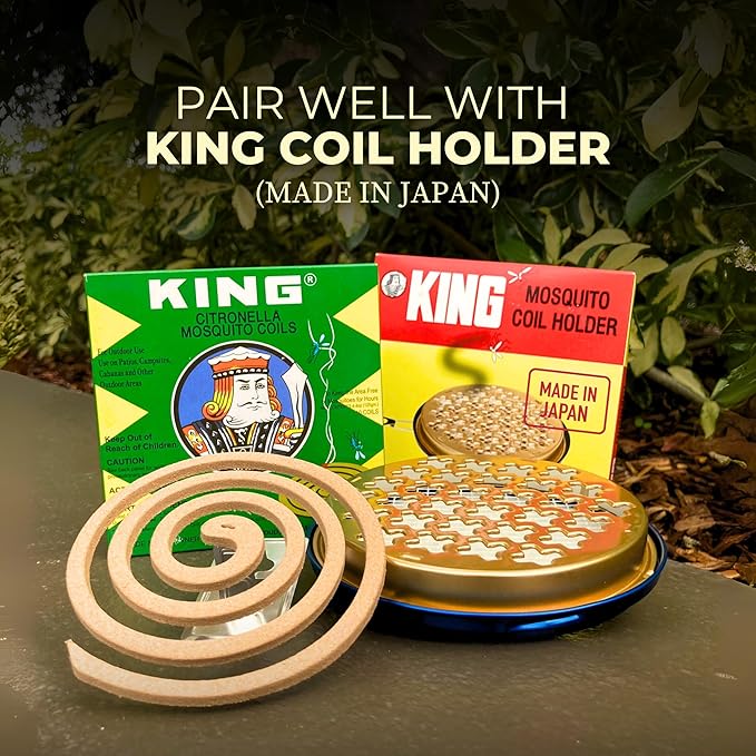 KING Mosquito Coils – Hawaii’s Most Trusted Citronella Protection – Each Coil Provides Up to 8 Hours of Protection (60 Coils)