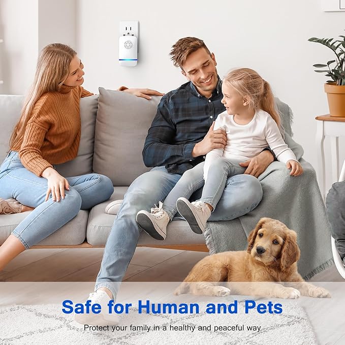 Ultrasonic Pest Repeller 6 Pack – 2025 Upgrade with Night Light, Indoor Rodent & Insect Control for Mice, Roaches, Spiders, Safe for Children & Pets