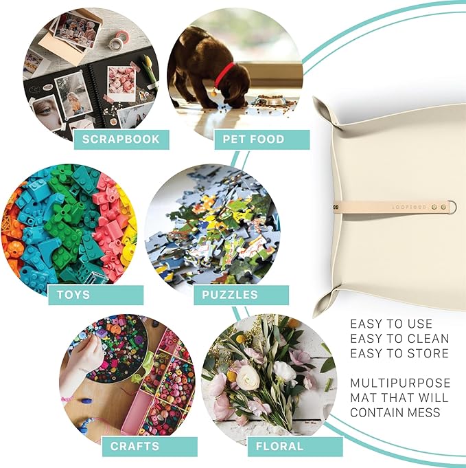 Vegan Leather Plant Repotting Mat Transplanting Mat for Indoor Gardening Waterproof Tray Mess Control Easy Clean Easy Storage 30” x 20” (Fawn Beige)