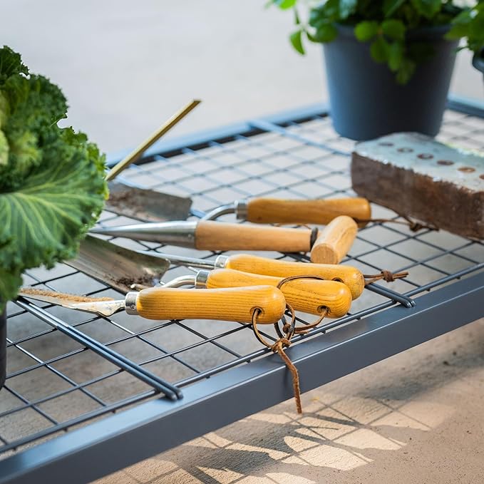 Rolling Elevated Raised Garden Bed-V Series, 2' x 4' Garden Beds with Legs & Storage Rack for Patio & Porch, 700 Lbs Weight Capacity, Outdoor Planter Box for Vegetables Flower Herbs, Modern Gray