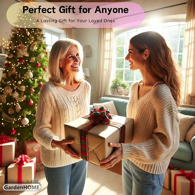 GardenHOME 7-Piece Gardening Tool Set – Stainless Steel Tools with Heavy-Duty Folding Stool and Canvas Tote Bag, Black and Orange – Practical for Men, Gardeners, and DIY Yard Work