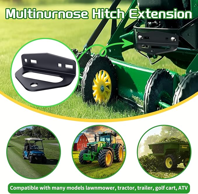 Zero Turn Mower Trailer Tow Hitch,Heavy Duty Steel Lawn Trailer Mount,Compatible with Many Models Lawn Mower, Tractor, Golf Cart, ATV Etc