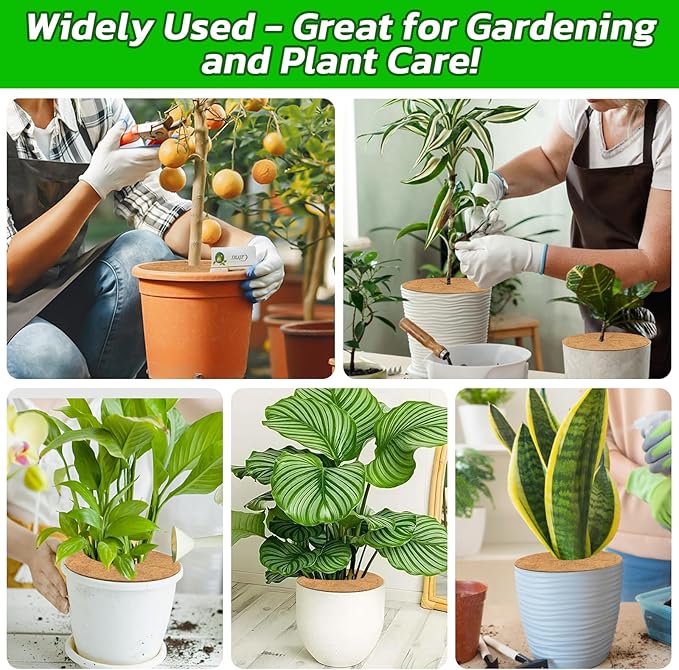 Legigo 4pcs Coconut Fiber Mulch Ring Tree Plant Protector Mat, 14 Inch Natural Coco Coir Tree Protection Ring Plant Pot Soil Cover, Tree Rings Disc Plant Cover for Indoor Outdoor Plants,Landscaping