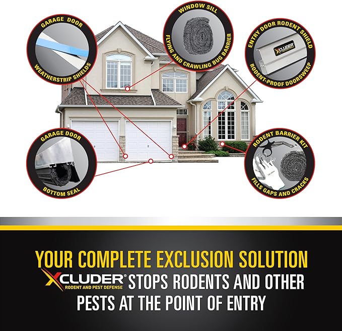 Xcluder Rodent Control Fill Fabric, Large DIY Kit, Stainless Steel Wool, Stops Rats and Mice