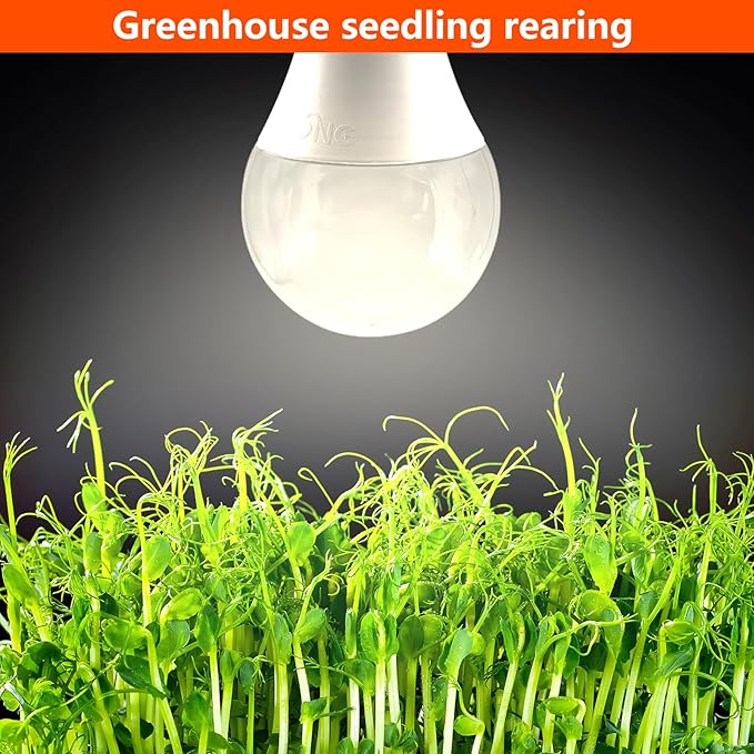 A25 Bulb Plus Size, 15W Grow Bulb,150W Equivalent,LED Grow Light Bulbs, Full Spectrum Grow Lighting, Plant Light Bulbs E26 Base, Grow Light for Indoor and Outdoor Plants (Grow Bulb 2-Pack)