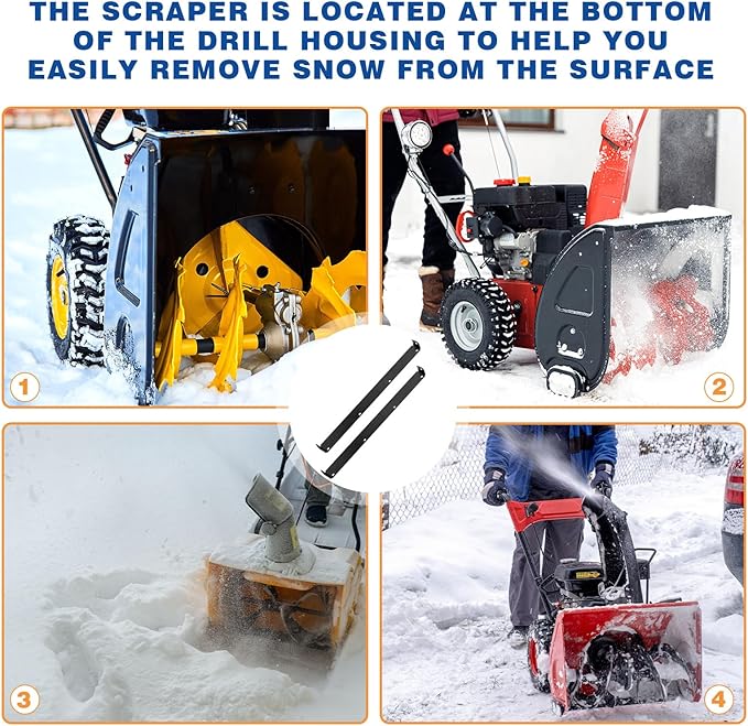 Zonon 2 Pcs 790-00120-0637 Shave Plate for Snow Throwers, Replaces 753-0625, 784-5581, 790-00120, 784-5581a and 784-5581a-0637(22”)