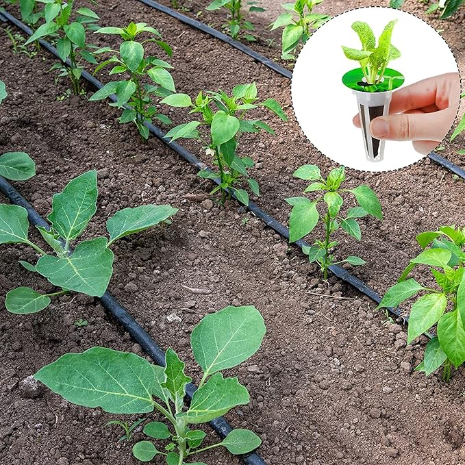 100 PCS Hydroponic Baskets Kit, 50 Pcs Hydroponic Grow Baskets and 50 Pcs Seed Pot Label for Grow Basket, Compatible with Hydroponic Growing System