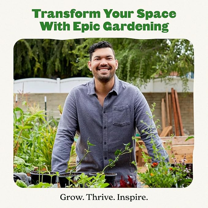 Epic Gardening Reusable Seed Starter Tray - 4 Cell 4"/32 Seedling Starter Trays - Easy Watering, Indoor Greenhouse, Plant Starter, Gardener-Friendly for Seedlings | UV-Treated & BPA-Free - Black