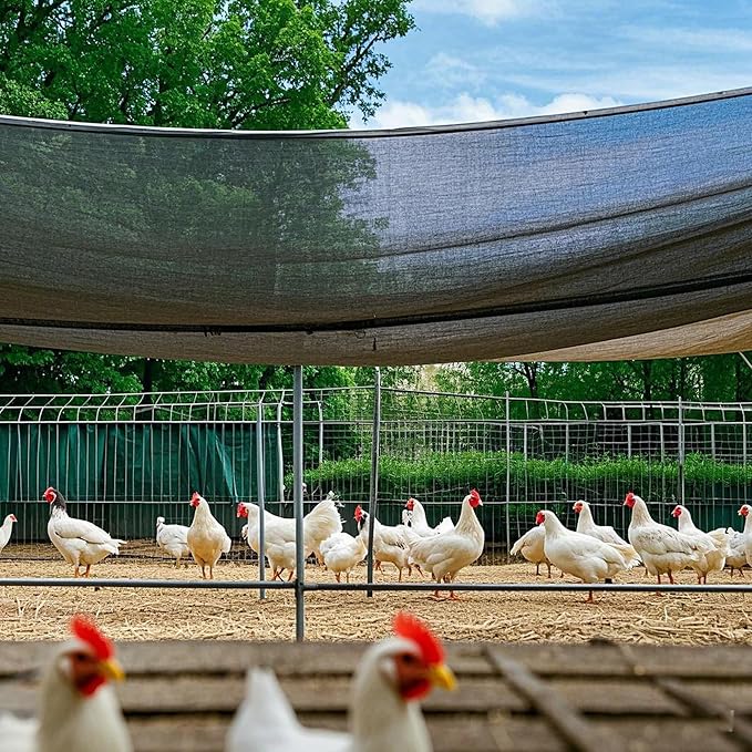 winemana Black Shade Cloth 40%, 30x50 FT Mesh Tarp - Garden Shade for Greenhouse, Patio, Vegetables, Plants Cover and Chicken Coops, Sun Shade Net for Outdoor Protection with Reinforced Grommets