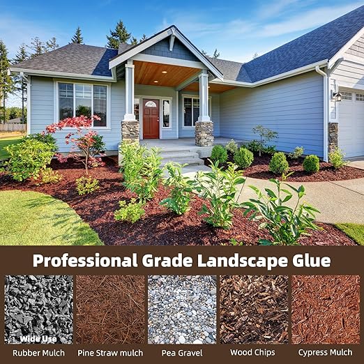 Mulch Glue, Rock Glue for Landscaping Fast-Drying Pebble&Gravel stabilizer Long-Lasting Pea Gravel Binder for Landscaping, Pine Straw, Outdoor Strong Pebble Gravel Binder for Garden (26.39 OZ)