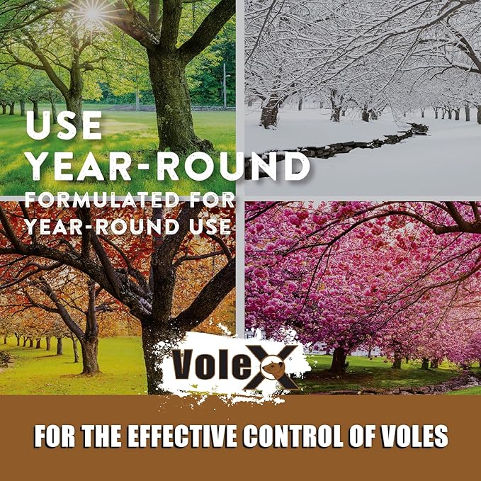 VoleX - Effective Against All Species of Voles. Safe for Use Around People, Pets, Livestock, and Wildlife (3 pounds)