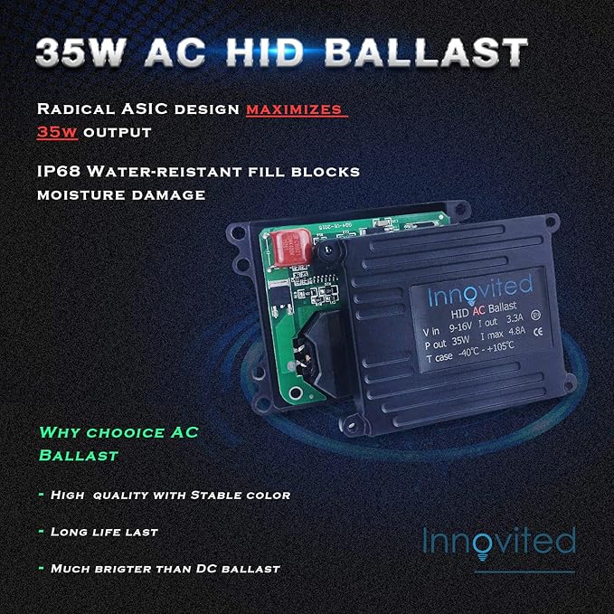 35w Ac Digital Ballast for H1 H3 H4 H7 H10 H11 9005 9006 D2r D2s Universal Fit