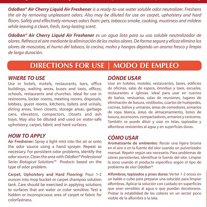 OdoBan Fogmaster Jr. Electric Handheld Fogger and Liquid Air Freshener, 1 Gallon, Cherry Scent