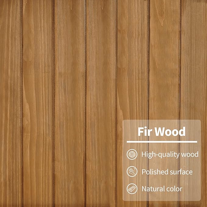 MCombo Large Outdoor Storage Cabinet with 3 Adjustable Shelves, 82 Inches Tall Storage Shed, Wood Garden Shed with Locks for Patio Yard Lawn, 1970