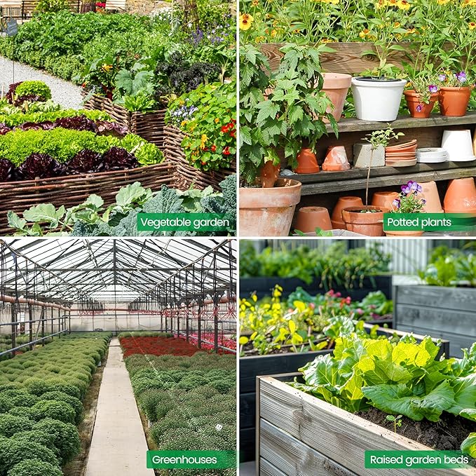 Bonviee 400ft 1/4 inch Drip Irrigation Tubing, Drip Irrigation Hose, Garden Watering Tube Line for Garden Watering System-Green