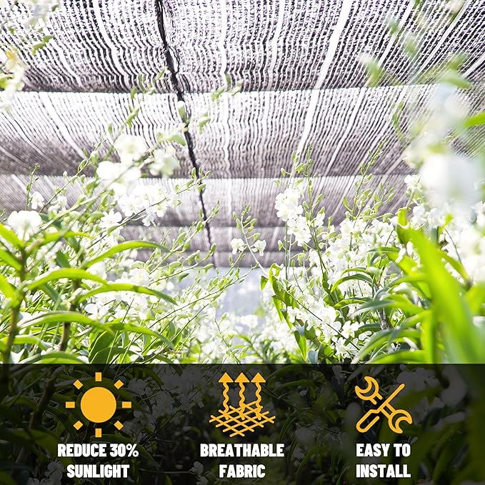 Royal Shade 30% Black Shade Cloth Custom Size 7FT x 70FT Mesh Tarp with Grommets for Garden Patio, Plant Shading, Greenhouse, Pergola, Chicken Coop, Dog Kennel, Lawn (We Make Custom Size)