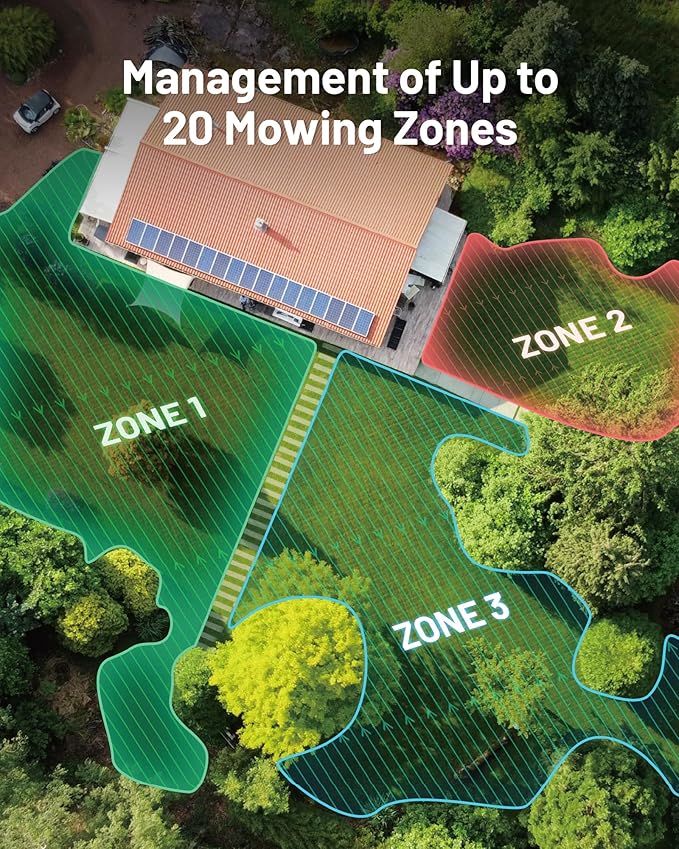 LUBA mini AWD 800H Robot Lawn Mower with Garage, Mowing 0.2 Acre, All-Wheel-Drive for 80% Slope, UltraSense AI Vision+RTK Auto-Mapping, Cutting Height 2.2"-4.0"