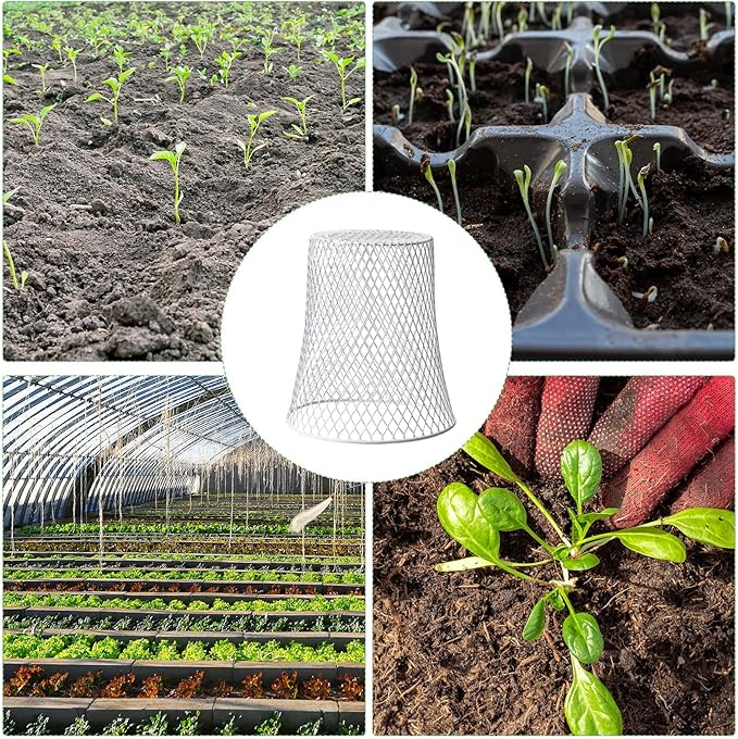 20 Pcs 99inch Chicken Wire Plant Covers Garden Cloches Metal Heavy Duty Plant Protector for Keeping Bunnies Squirrels Birds Other Out