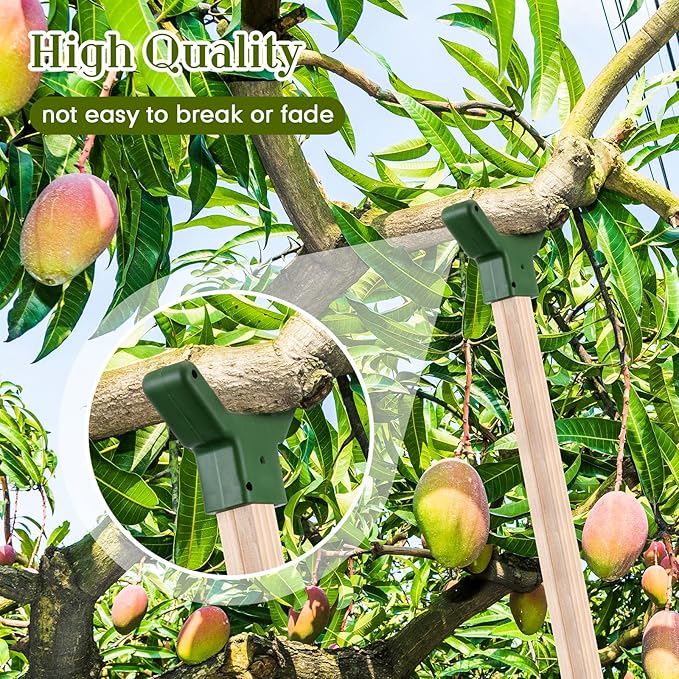 Yungyan 8 Pcs Tree Support, Plastic Fruit Tree Branch Support Device Tree Brace Prevent Them from Breaking for Vineyards Ornamental Gardens Orchards Fits on Standard 1.57 x 1.57 Inch Lumber (Green)