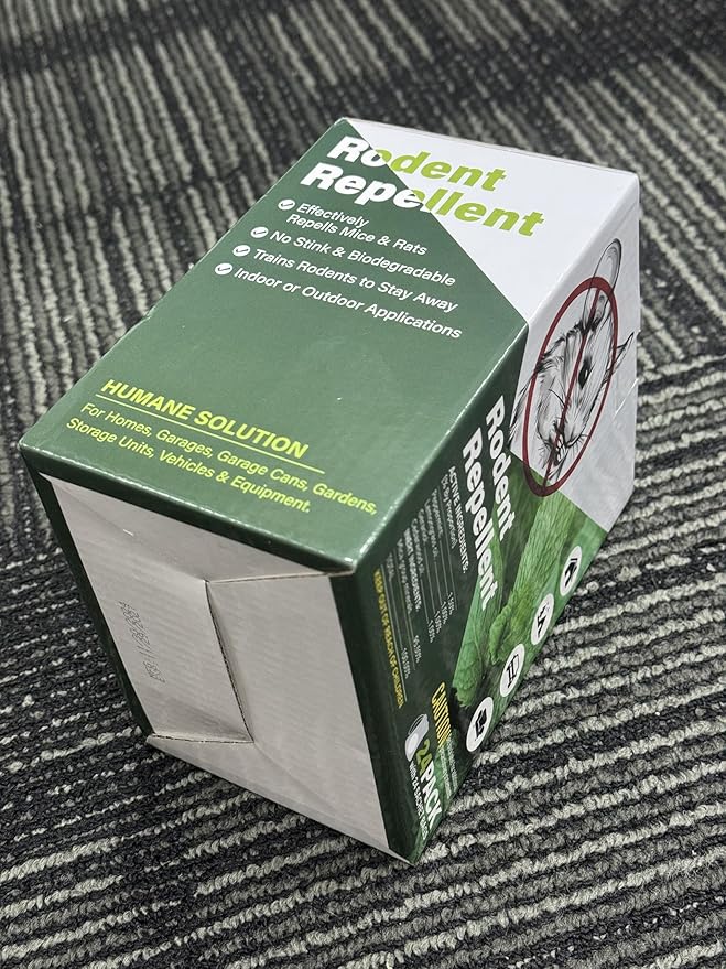 24 Pack Peppermint Mouse Repellent, Effective Against Mice, Rats and Pests, Safe for Pets and Families, Indoor and Outdoor Use