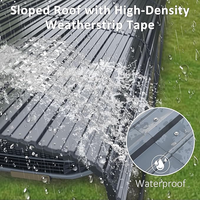 VEIKOU 12' x 20' Upgraded Steel Carport Garage, Outdoor Car Port Car Shelter Carport Canopy for SUV, Truck, Boat, Grey