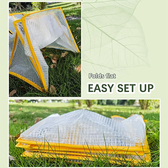 47.2" *14.6" *13.4" Foldable Garden Accelerator Plants Cover Freeze Protection for Raised Bed, Mini Greenhouse Cover with Two Air Hole, Frost Cover for Plant Vegetable Seedling Protector