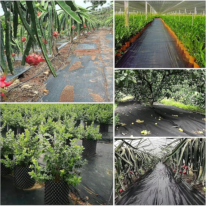 4x250ft Weed Barrier Fabric Landscape, Long-Term Use, Flexible, Breathable, Water Permeable, Grass Barrier Landscape Fabric Ground Cover Cloth for Garden Planting Weed Blocking