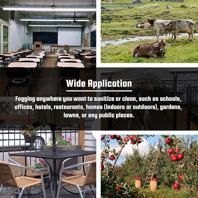 8L (2 Gallon) Electric ULV Fogger Machine, Portable Fogger Sprayer Machine Electric Atomizer Ultra Low Volume Sprayer for Home Indoor and Outdoor Cleaning Spraying Use