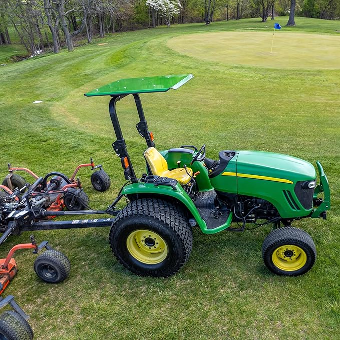 Universal Tractor Canopy | ROPS 1.5”-3” | Robust Steel | Easy Install (Green)