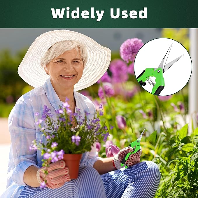 3 Pack Garden Pruning Shears, Stainless Steel Shears, Gardening Shears, Scissors, Garden Clippers, Pruning Snips, Pruning Shears for Gardening Tools (Multicolor)