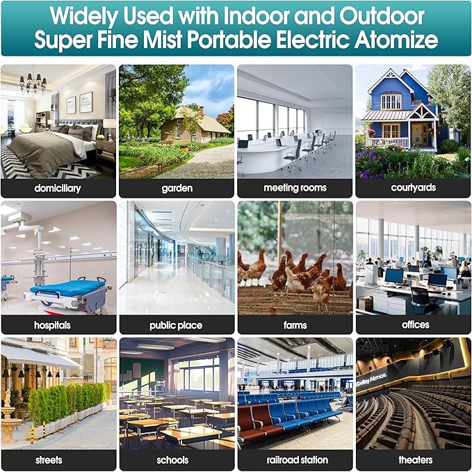 ULV Foggers Machine 7L (1.85 Gallon) Electric Fogger Portable Ultra-Low Atomizer Sprayer Suitable for Indoor and Outdoor Public