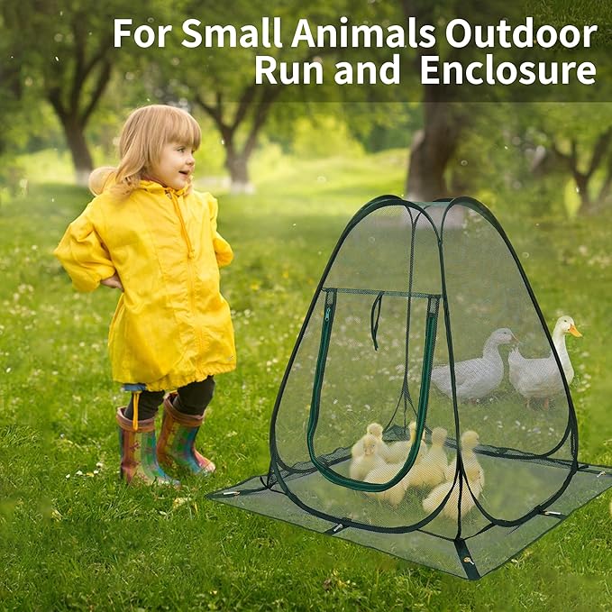 Pop up Garden Netting Cover Plant Guard Cover with Stakes Bird Plant Tent Protector for Vegetables Fruits Flowers (1, 28 * 28 * 32 inch)