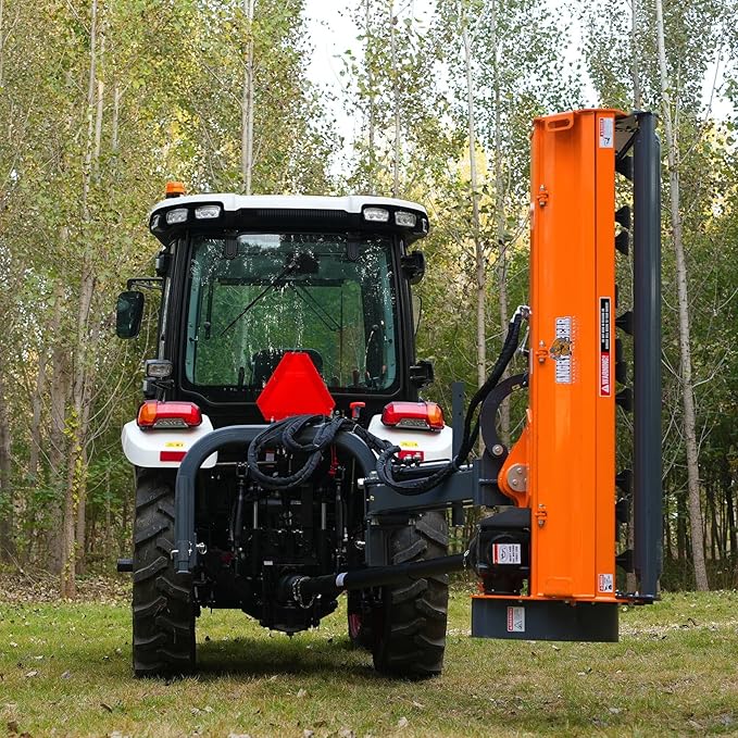 72” Offset Ditch Bank Flail Mower with 90° Tilt, 70-100 HP Tractor, 3-Point Hitch, PTO Drive Shaft, VAM72