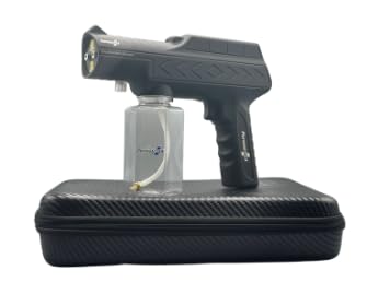 PermaSafe, Cordless PES-1025 Professional Handheld Electrostatic Fogger, Rechargeable Battery Powered ULV Fogger with 360° Coverage Technology, Adjustable Flow Rate & 10oz Tank