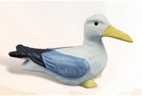 Pelican and Seagull Statue on Wood Pilings – Coastal Garden Decor, Nautical Bird Sculpture for Porch, Pool, Patio or Beach House - Marine Bird Sculpture Nautical Decor